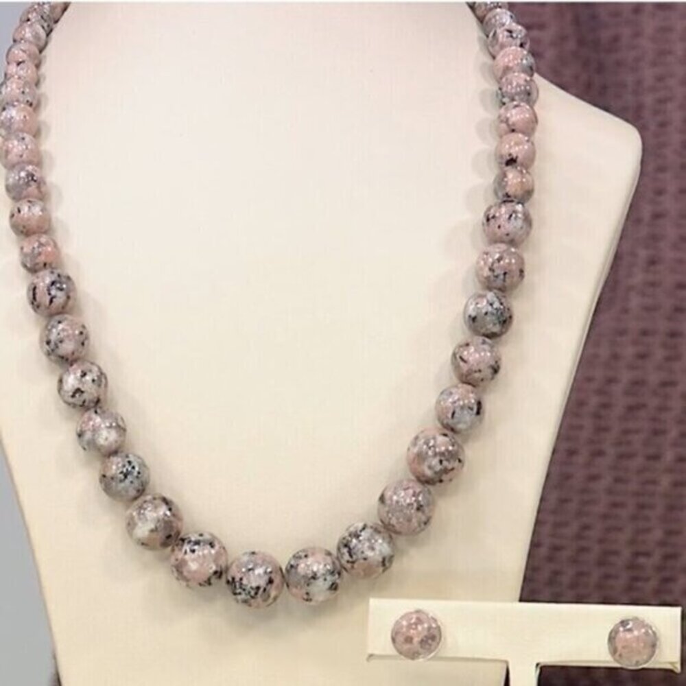 Jay King Burmese Multi Color LANTANA STONE Sterling Silver Necklace  NWT